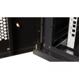 Шкаф 19" телекоммуникационный настенный, 15U  769x600х450 мм, дверь перфорация, черный